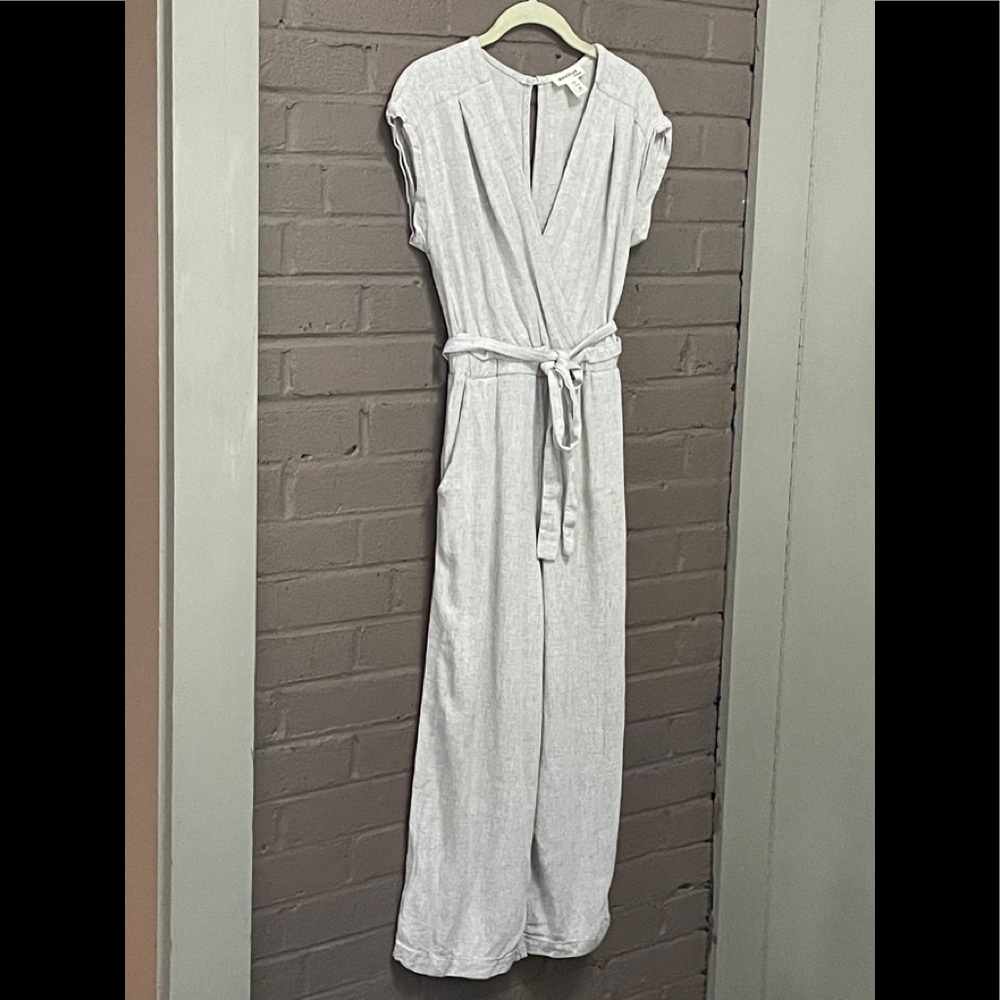 Anthropologie Monteau. linen blend jumpsuit S-M